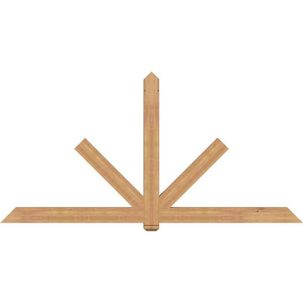 Ekena Millwork Kennewick Timber Gable Bracket, Western Red Cedar, 108"W x 54"H x 3 1/2"D x 5 1/2"F, 12/12 Pitch GBW108X54X0406KEN00SWR - main